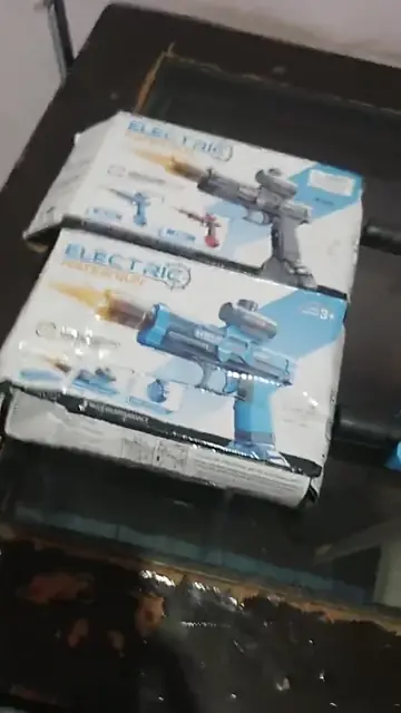 Embalagens dos AquaBlast recebidos por Igor